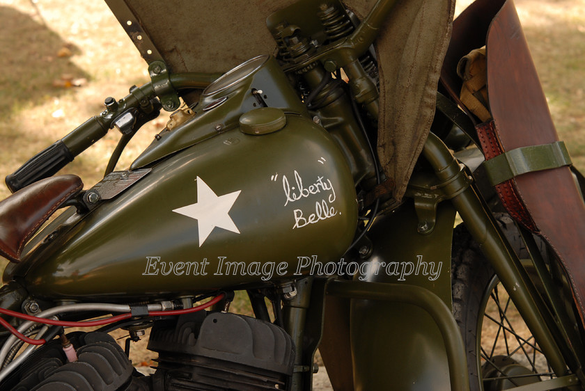 DSC 0008 
 motorcycle, WW2, liberty belle 
 Keywords: 1940's, Army, Liberty Belle, Military, Motorcycles, Transport, US Army